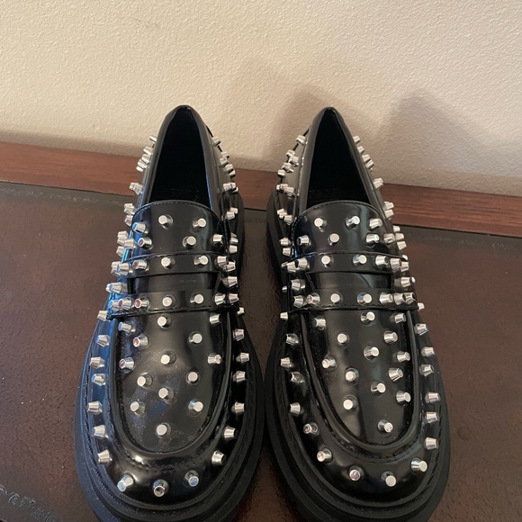 ASOS Studded Black Loafers - Picture 2 of 5